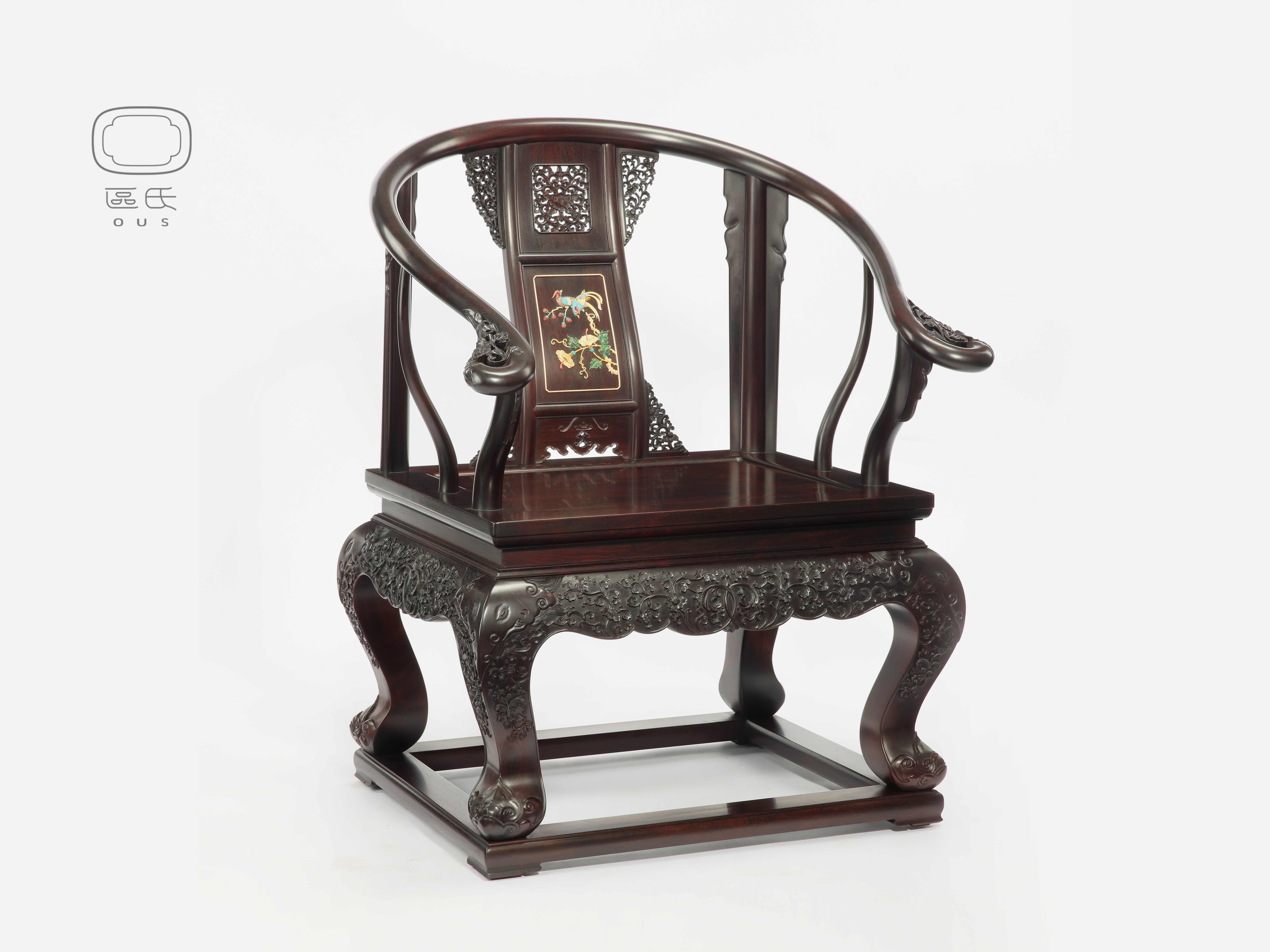 嵌百寶滿工皇宮椅